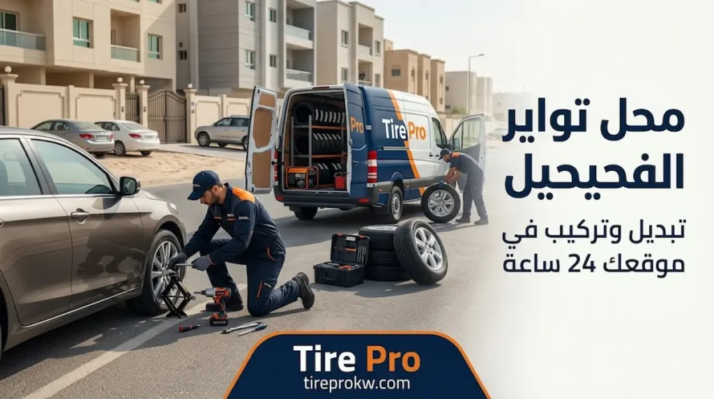 محلات وخدمات تواير Tire Pro في مناطق الكويت 2 محل تواير الفحيحيل مع تبديل وتركيب متنقل من Tire Pro
