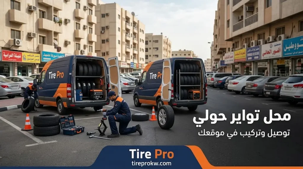 محلات وخدمات تواير Tire Pro في مناطق الكويت 3 محل تواير حولي مع توصيل وتركيب الإطارات في الموقع