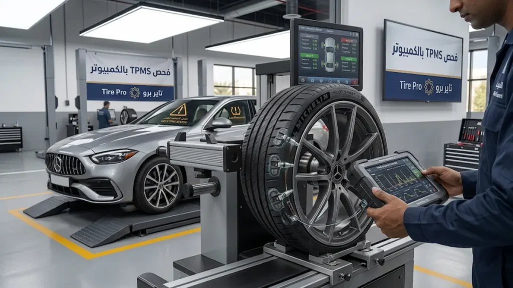 برمجة سنسر التواير في الكويت 24 ساعة – فحص وبرمجة TPMS 6 فحص TPMS وحساس ضغط التواير بالكمبيوتر في الكويت